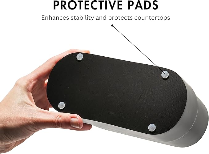 Matte Black Large Toothbrush and Toothpaste Holder and Cup for Bathroom Vanity and Countertop, 2 Compartment Organizer for Electric Toothbrushes, Floss, Razors, Cotton, and Mouthwash - YEW DESIGN