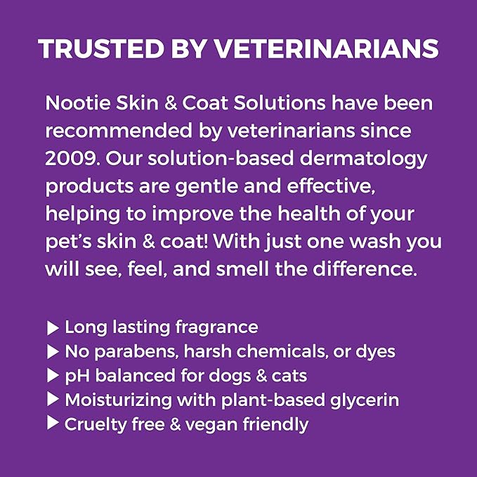 Nootie - Pet Shampoo for Sensitive Skin - Revitalizes Dry Skin & Coat - Natural Ingredients - Gentle Dog Shampoo - Cleans & Conditions