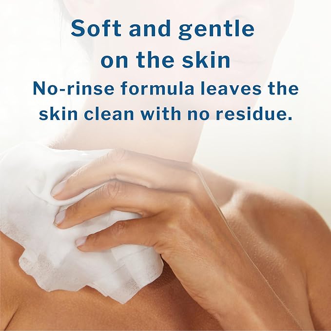 McKesson Washcloth Wipes for Adults, Unscented (6 Pack, 288 Washcloths) Disposable Wash Cloths for Body - Fragrance-Free No-Rinse Formula - Good for Incontinence and Elderly - 48 Wipes Per Pack