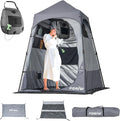 Camping Shower Tent Deluxe Changing Room Easy Set Up Privacy Shelter,Large Toilet Tent with Floor Drain Design for Beach, Camping,Hiking with Stakes and Ropes for Stability