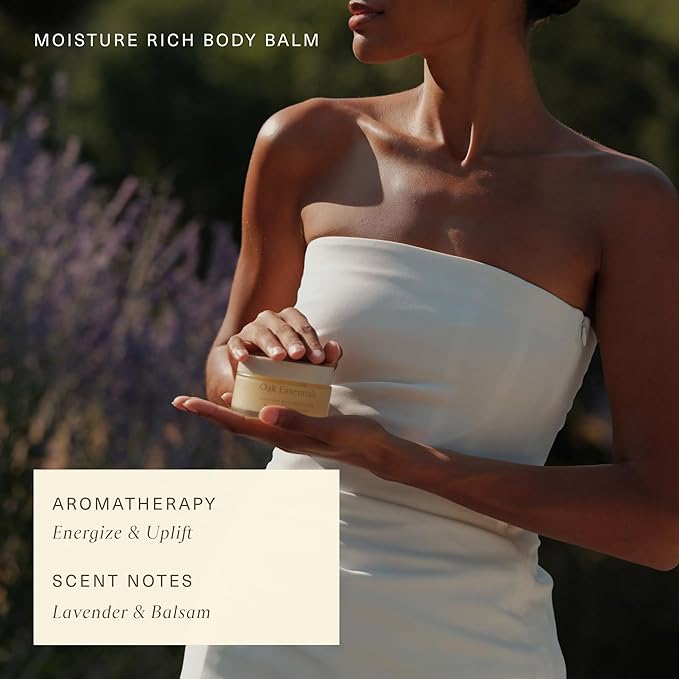 Oak Essentials Moisture Rich Body Balm | Ultra-Hydrating Body Cream with Sea Buckthorn Oil, Cocoa Butter & Coconut Oil, 5.3 Oz