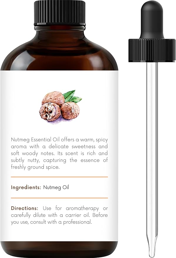 Handcraft Blends Nutmeg Essential Oil – 1 Fl Oz – 100% Pure and Natural – Premium Grade Essential Oil for Diffuser and Aromatherapy, Skin, Massage, Candle and Soap Making Fragrance