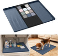 URMONA Waterproof Silicone Under Sink Mat 22'' x 19'' Shelf Liner for Kitchen and Bathroom, Cabinet and Counter Protector, Storage and Organizers, Litter Mat, Pet Cat Puppy Essentials(Dark Grey)