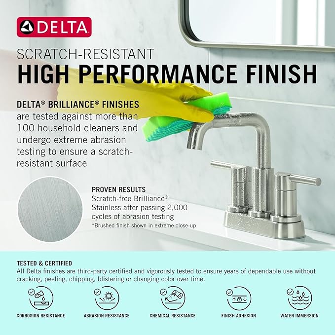 Delta Faucet Lahara 2-Handle Widespread Roman Tub Faucet - Brushed Nickel - Stainless T2738-SS