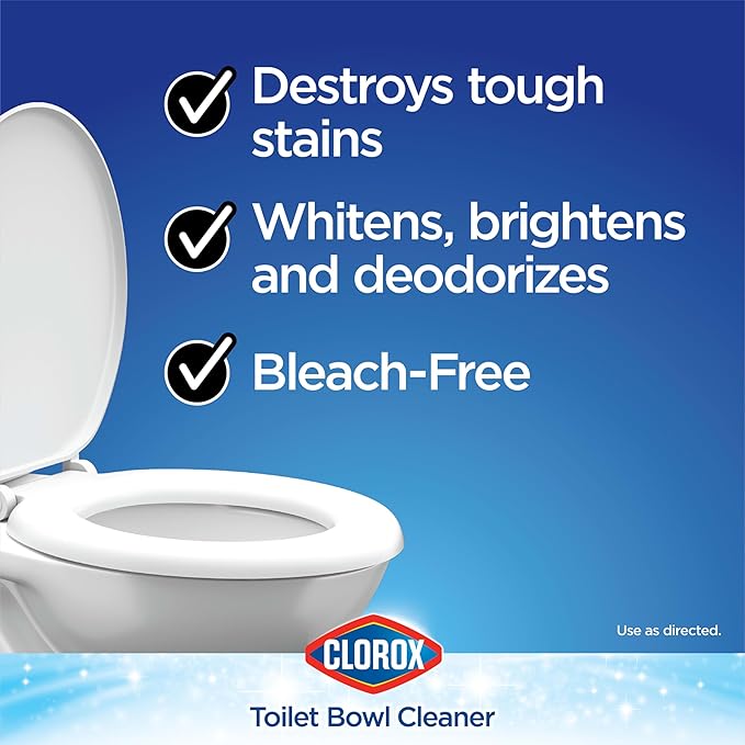 Clorox Toilet Bowl Cleaner Lime & Rust Destroyer 24 Ounces (Package May Vary) (Pack of 2)