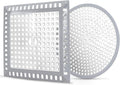 Makerfire 2PCS Shower Drain Hair Catcher, 4.72'', Flat Shower Drain Cover/Filter, Bathroom/Kitchen Sink Drain Strainer, Stainless Steel and Silicone