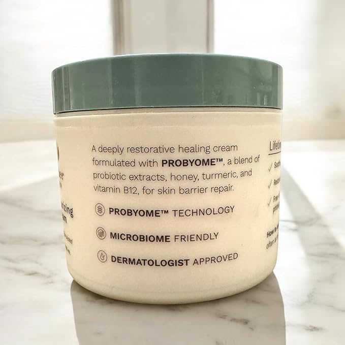 Yobee Body & Face Moisturizing Cream for Dry, Sensitive Skin | Probiotic extracts, Honey, Turmeric, Vitamin B12, Ceramides, Shea Butter | Fragrance Free | For Kids & Adults (3)