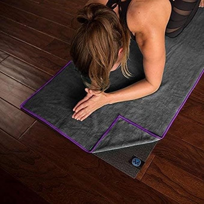 Youphoria Yoga Microfiber Non-Slip Towel - Hot Yoga Mat Towel for Enhanced Grip and Sweat Absorption