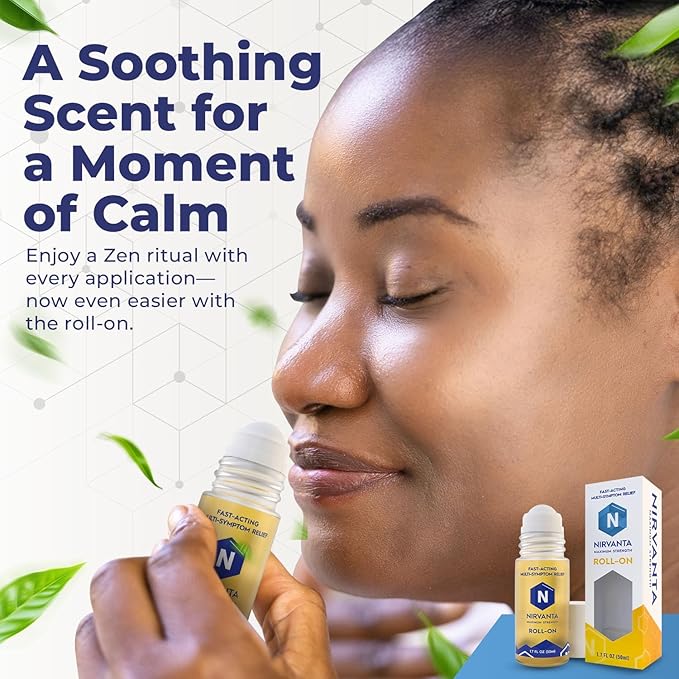Natural Nerve Comfort Roll-On Oil 1.7oz – Fast-Absorbing with Rosehip, Frankincense and Myrrh - Soothing Support for Neck, Back & Joints – Lightweight and Non-Greasy