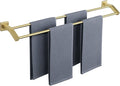 Alise Bath Double Towel Bars Towel Racks for Bathroom,Wall Mount Towel Holder Heavy Duty SUS304 Stainless Steel Towel Hanger Rail,Gold Finish 32-Inch