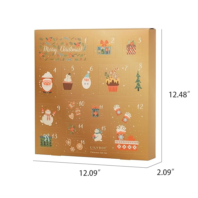2025 Christmas Gifts for Women Mom - 16 Pcs Luxury Gift Box with Brooch and Cute Sleeping Mask, Bath and Body Spa Gift Set for Women｜Spa Set Bath Gift Idea for Female Friends