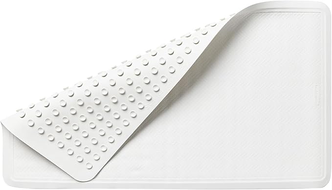 Rubbermaid Commercial Products Safti-Grip Bath Mat, Large, White, Suction-Backed, for Commercial/Residential Use for Home/Hotel/Shower/Bathtub