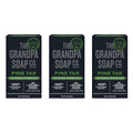 Pine Tar Bar Soap by The Grandpa Soap Company | The Original Wonder Soap | 3-in-1 Cleanser, Deodorizer & Moisturizer | 4.25 Oz. Each 3 Pack