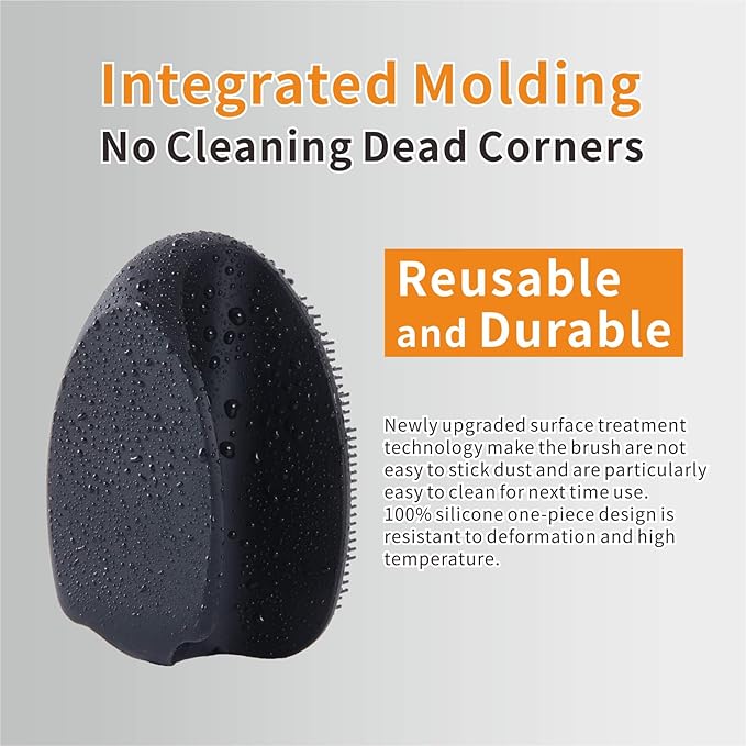 Soft Silicone Face Scrubber,Facial Cleansing Brush,Facial Exfoliation Scrub for Massage Pore Cleansing Nose Blackhead Remover Deep Scrubbing for All Kinds of Skins Men and Women