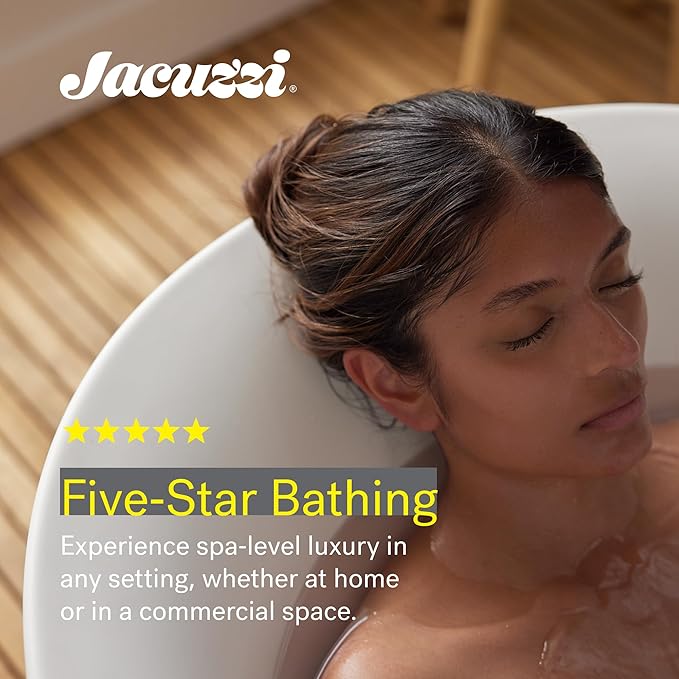 Jacuzzi SIGNATURE Acrylic Drop-In Bathtub, Soaking Sanctuary, Slip Resistant, Left Drain Placement, 72" (L) x 36" (W), Rectangle, 3-Tile Flange, White