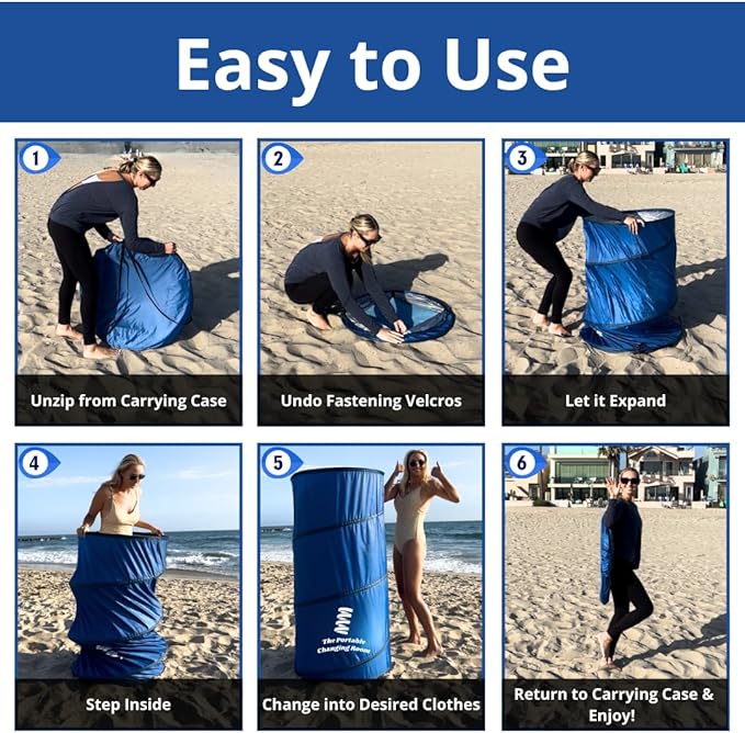 Portable Changing Room, Pop Up Pod - Privacy Tent, Dressing Room Tube or Portable Toilet Stall with Carry Bag for Camping, Beach, or Outdoor by The Portable Changing Room