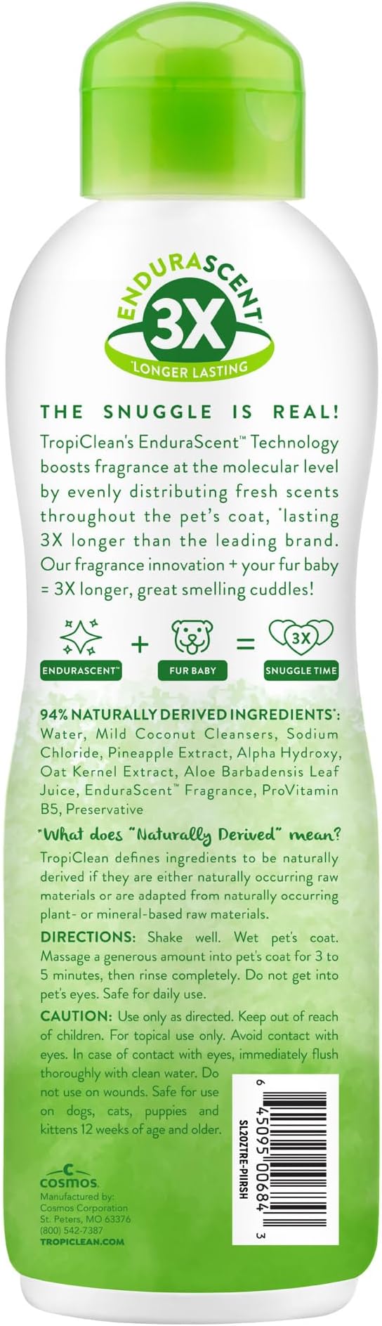 TropiClean Itch Relief Dog Shampoo, Powerful Odor Control, Long-Lasting Pineapple Scent, Puppy Safe, Made in The USA, Cat Friendly, 20oz.