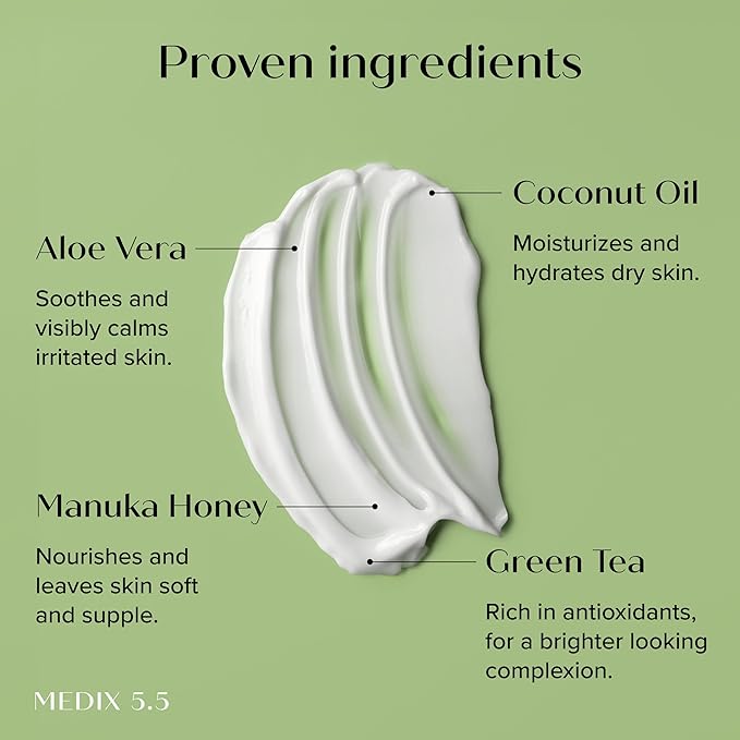 Medix 5.5 Argan Oil + Coconut Oil Skin Care Set Moisturizer Cream Body & Face Lotion | Firming Body Lotion Set Reduces Look Of Wrinkles, Cellulite, Dry Skin, & Uneven Skin Tone For Women, 2PC Bundle