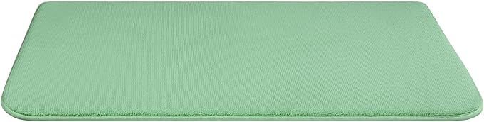 American Soft Linen 21x32 Fluffy Foamed Slip Reducer Bath Rug, Machine Washable Area Bath Mat Rugs for Bathroom, Sage Green