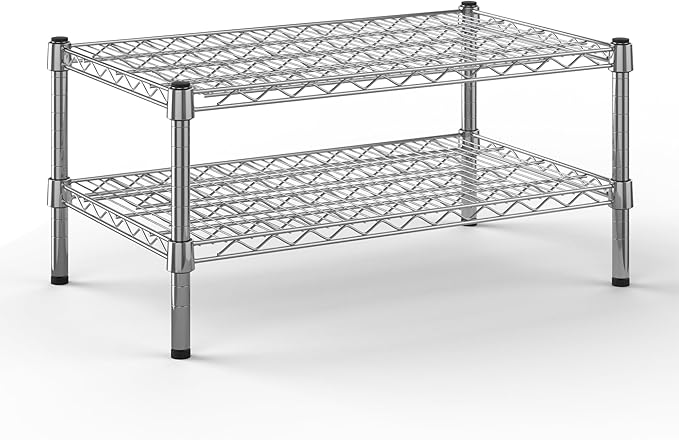 18" Deep x 30" Wide x 14" Height Wire Shelving Kit | 2-Tier | NSF Commercial Storage Rack Unit