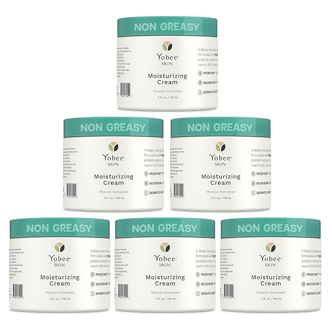 Yobee Body & Face Moisturizing Cream for Dry, Sensitive Skin | Probiotic extracts, Honey, Turmeric, Vitamin B12, Ceramides, Shea Butter | Fragrance Free | For Kids & Adults (6)