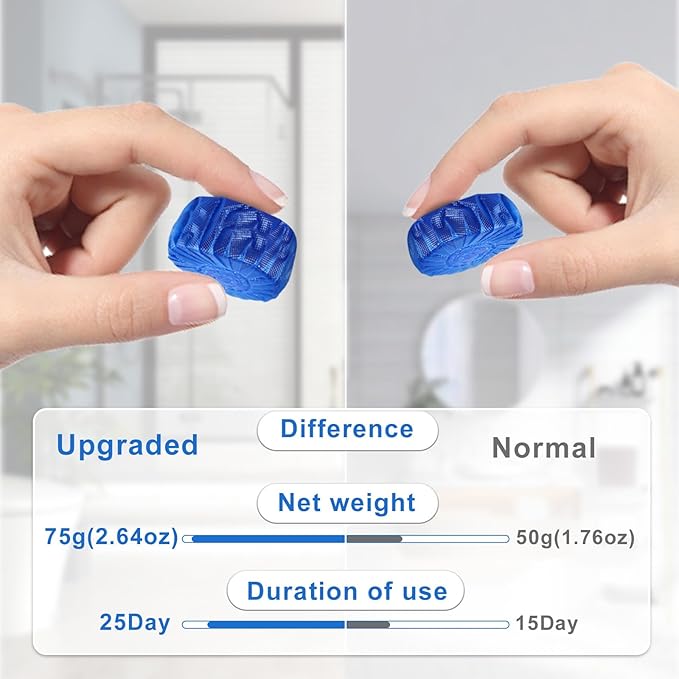 Toilet Bowl Cleaner Tablets 32 Packs-85oz, Ultra-Clean Blue Cleaners for Deodorizing & Descaling, Long-Lasting Automatic Toilet Tank Cleaners, Against Tough Stains