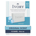 Ivory Gentle Bath Bar Soap, Family Pack, Designed for Whole Family, 99.44% Pure Formula w/ Plant-Based Cleansers, Made Without Heavy Perfumes, Parabens or Phthalates, Original Scent, 4.0 oz (10 Count)