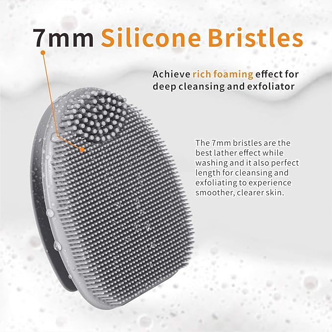 Soft Silicone Face Scrubber,Facial Cleansing Brush,Facial Exfoliation Scrub for Massage Pore Cleansing Nose Blackhead Remover Deep Scrubbing for All Kinds of Skins Men and Women