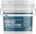 Earthborn Elements Spearmint & Peppermint Epsom Salt Foot Soak, 1 Gallon Bucket, Minty Aroma, with Real Spearmint Leaves (8 Pounds)