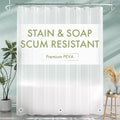 AmazerBath Shower Liner, 72x78 Plastic Frosted Shower Curtain Liner, PEVA Cute Shower Curtain Liners, Vinyl Waterproof Shower Curtain Liner with 3 Magnets, Lightweight Shower Curtains for Bathroom