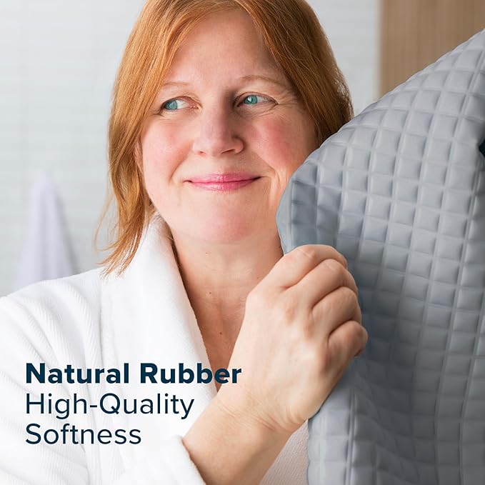 SlipX Solutions Extra Comfort Bathtub Mat Designed for Sensitive Feet, Cloud-Like Softness with Non-Slip Grip, Gray