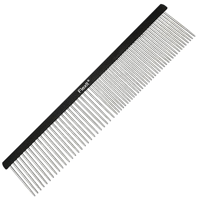 FlexIt Dog Grooming Comb - Perfect for Undercoat Deshedding, Undercoating & Finishing (Comb Only)