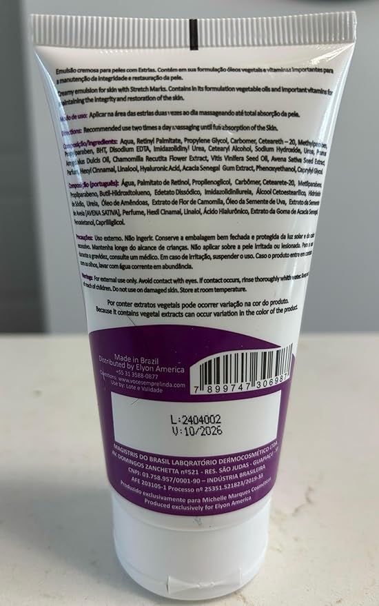 Stretch Mark Cream, Soften and Reduce the Appearance, Provides Hydration, and Improves Skin Elasticity and Texture, 5.29oz