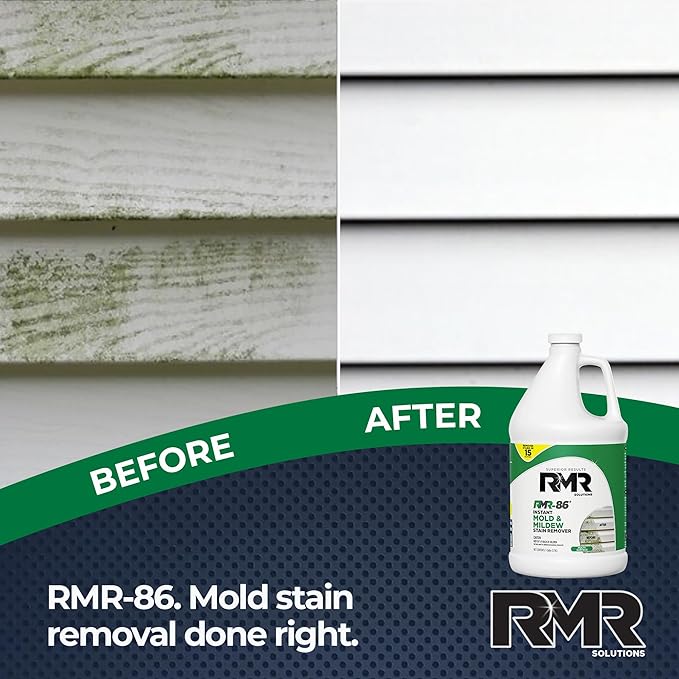 RMR-86 Instant Mold and Mildew Stain Remover Spray - Scrub Free Formula, 4 Pack - 1 Gallon
