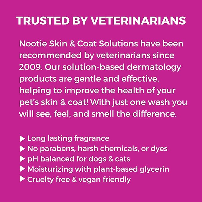 Nootie - Pet Shampoo for Sensitive Skin - Revitalizes Dry Skin & Coat - Natural Ingredients - Gentle Dog Shampoo - Cleans & Conditions