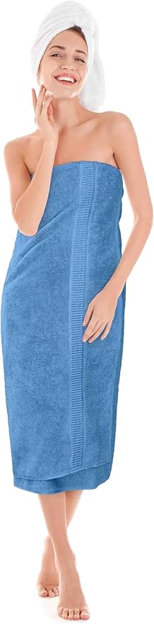 Utopia Towels Luxurious Jumbo Bath Sheet 2 Piece, 600 GSM, 35 by 70 Inches, 100% Ring Spun Cotton, Highly Absorbent and Quick Dry Extra Large Bath Towel, Super Soft Towel, Electric Blue