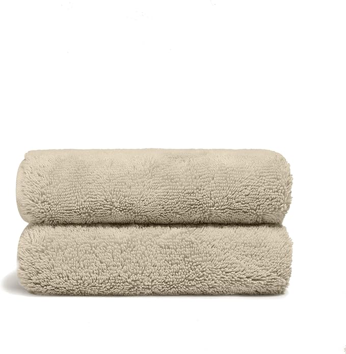 Italic Ultraplush 100% Australian Cotton Hand Towels - Set of 2 Luxury Hand Towels, Ultra Soft and Highly Absorbent 800GSM Towels for Bathroom,Shower, Hotel, and Spa (Sand)