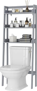 UTEX Over Toilet Bathroom Organizer, 3-Tier Above Toilet Storage Shelf Rack, Bathroom Shelves Over Toilet (Gray)