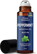 Peppermint Essential Oil Roll-On 10 ml - Pure, Natural & Prediluted Blend with Fresh Minty Aroma - Roller for Aromatherapy & Headache Relief - Nexon Botanics