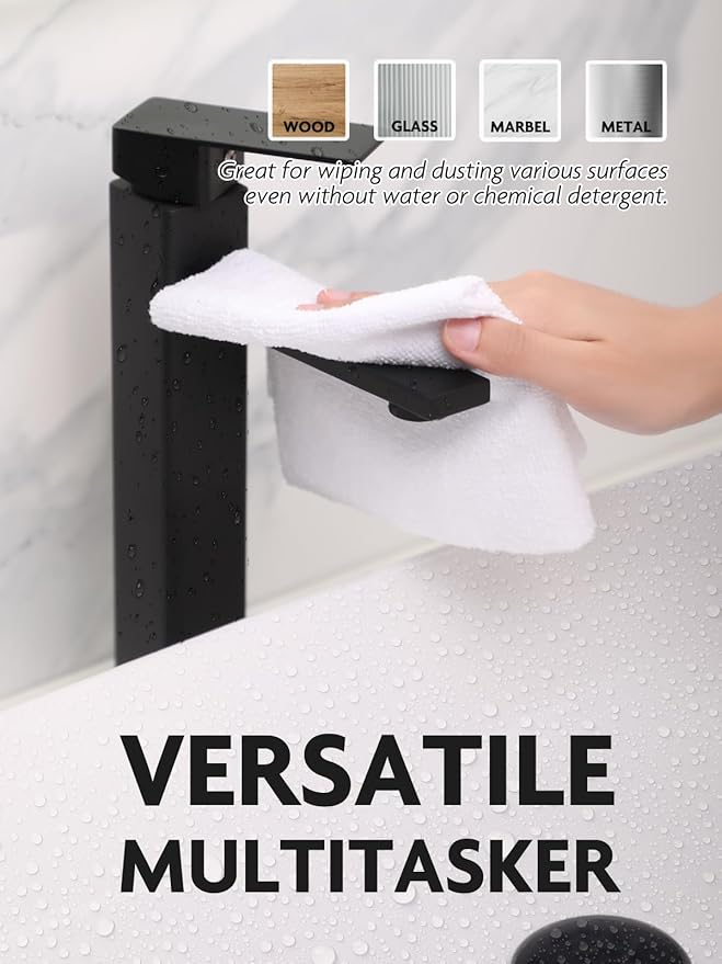 Fantasticlean Microfiber Cleaning Cloth Roll -675 Pack, Tear Away Microfiber Towels, 12" x 12", Reusable, Washable, Ultra Absorbent Dishcloth for Home Supplies, Car, Shop (9 Rolls of White)