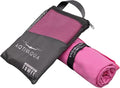 AqtivAqua Quick Dry Towel - Lightweight Microfiber Travel Towel w/Bag - Fast Drying Towel Set for Camping, Beach, Pool, Gym, Backpacking, Sports, Yoga & Swim Use, Hiking (Pink, M:24"x40")