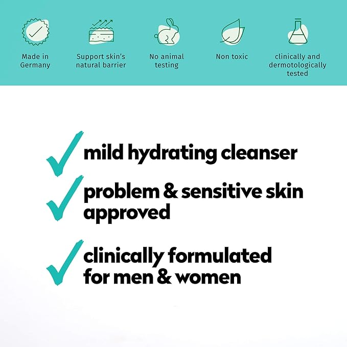 SEBAMED Paraben-Free Face and Body Wash With Pump for Sensitive and Delicate Skin pH 5.5 Ultra Mild Dermatologist Recommended Cleanser 33.8 Fluid Ounces (1 Liter) Pack of 3