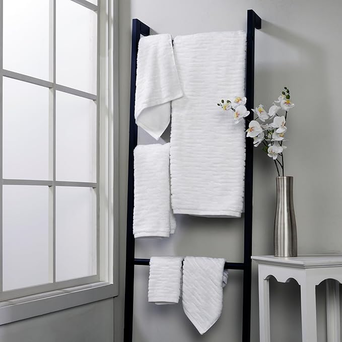 SKL Home CloudSoft Cotton Luxury Bath Towel, White