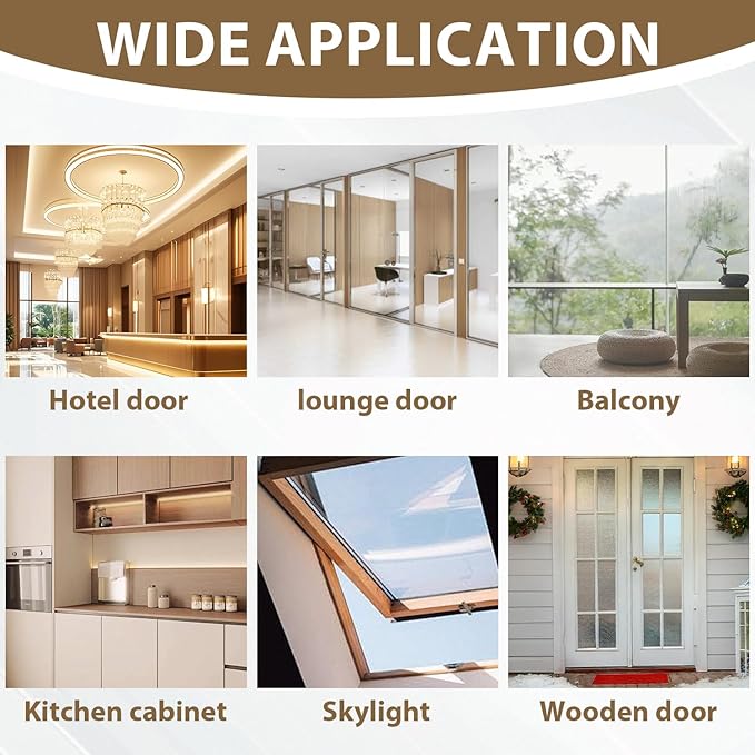 FOURGUN Weather Stripping Door Seal 45 MM * 16.5FT Insulates Soundproofs Perfect for Door Frames Windows Bathroom Shower Glass Gaps Blocks Cold Air Rain Door Seal Strip