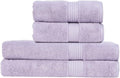 Christy Supreme Hygro 4 Piece Towel Set | Lavender | 100% Luxury Supima Cotton | Ultra Soft | Super Absorbent | 650GSM |2 Bath Sheets 2 Hand Towels