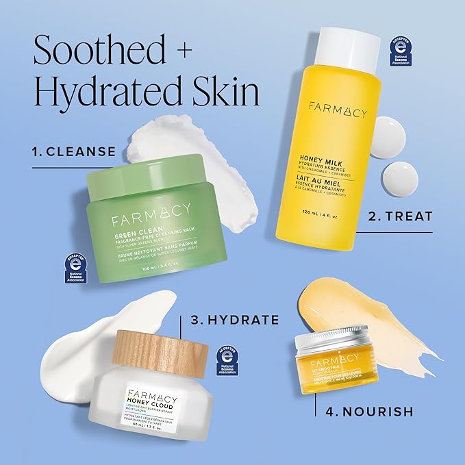Farmacy Honey Cloud Lightweight Face Moisturizer - Hydrating Face Lotion Infused with Hyaluronic Acid, Peptides & Chamomile - Daily Facial Moisturizer for Oily, Sensitive, or Combination Skin (50ml)