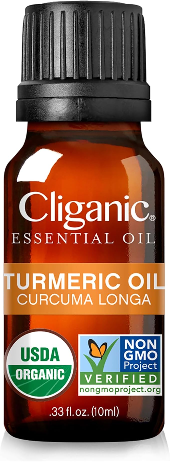 Cliganic Organic Turmeric Essential Oil, 100% Pure Natural for Aromatherapy | Non-GMO Verified (Packaging May Vary)