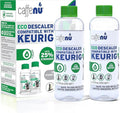 Keurig Compatible Descaling Solution. 2 Bottles of Descaler Solution. Descaling Kit Removes Limescale For Hotter Coffee. 4 Uses Descaler For Keurig Coffee Makers.