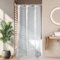 AooHome 36x72 Inch Stall Size Shower Curtain Liner, EVA Shower Curtain 3D Pebble Pattern with 3 Bottom Magnets, Heavy Duty, Water Repellent, Semi Transparent