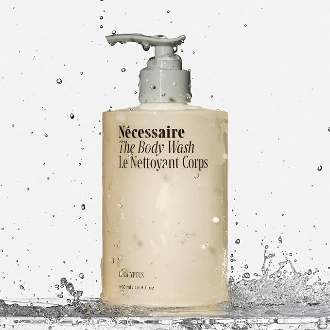 Nécessaire The Body Wash Eucalyptus — Multi-Oil Shower Gel Cleanser for Women + Men — Non-Comedogenic Body Wash with Niacinamide. 500ml/16.9 fl oz